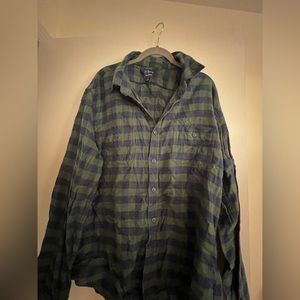 Mens Jcrew Flannel Blue/Green